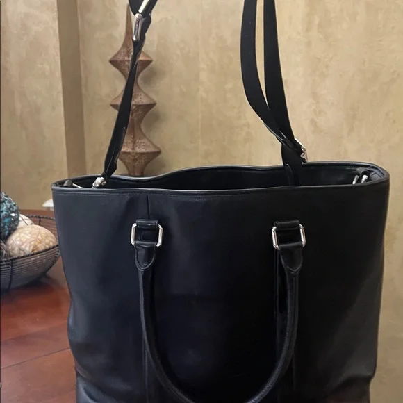 Coach Black Leather Laptop Bag - Picture 4 of 5